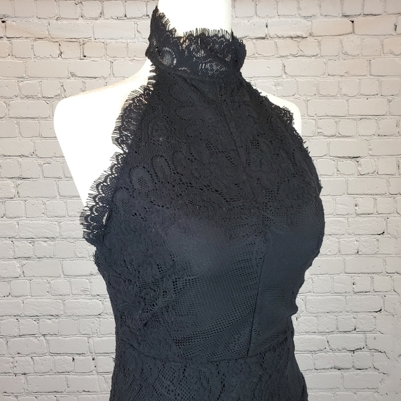 Free People Harper High Neck Halter Lace Dress SM - Picture 10 of 13